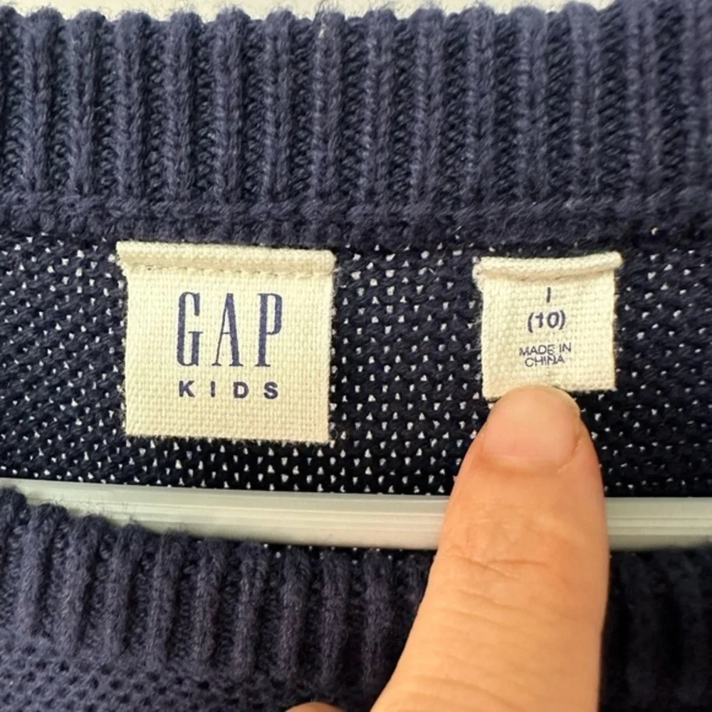 🌟 Gap Kids Navy and White Striped Sweater Dress 🌟